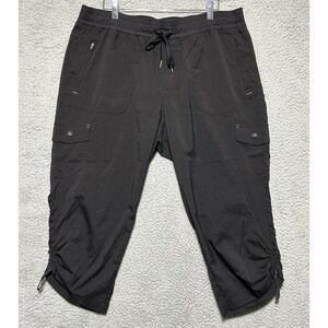 LL Bean Vista Camp Cargo Crop Capri Hiking Nylon Outdoor Cargo Pants Size XL